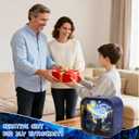 3D Wooden Puzzle Night Light DIY LED Art Lamp Kit for Adults Desk Decor Relaxing Craft Project Table Ornament and Unique Gift (Starry Cat)