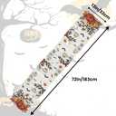 4 x Halloween Table Runner,Halloween Table Decorations with Pumpkin Ghost Spider Web Design, Spooky Kitchen Dining Room Decoration for Holiday Party 13x72 Inch