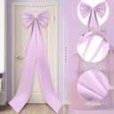 Wavwavw Wedding Giant Bow Decor Oversized Big Bows Decoration for Backdrop Room Wall 75x18 Inch Ribbon Tie for Wedding Birthday Party Baby Shower Ceremony Banquet Decor