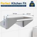 Stainless Steel Shelf 18" x 24", NSF Wall Mounted Commercial Metal Shelving with Backsplash for Restaurant, Utility Room, Kitchen and Garage
