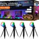 Enbrighten Vibe Eternity Garden Lights, Extension Only, Not for Standalone Use, 16.5ft with 4 RGBWIC LEDs, Waterproof, Landscape Lighting Needed, Extendable up to 150ft, 83794