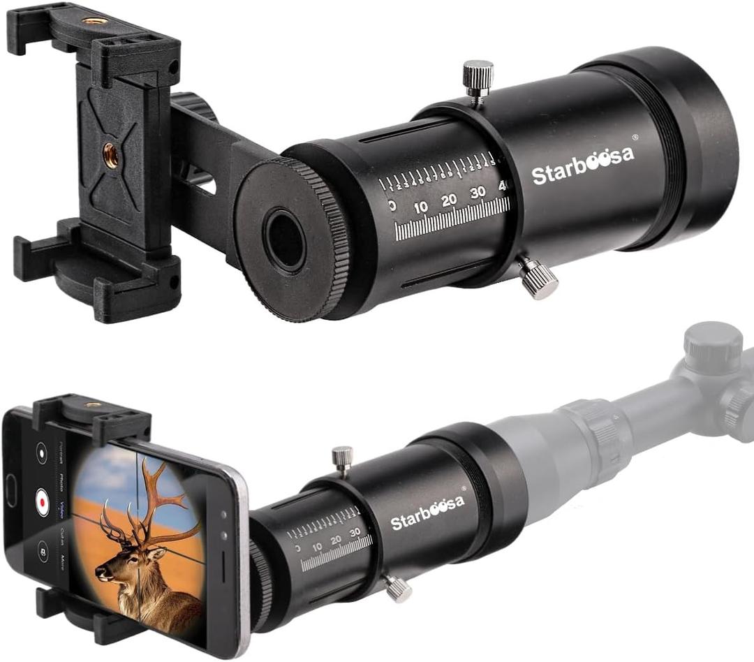 Extendable Scope Camera Adapter  Smartphone Mount for Outdoor Photography  Compatible with Most Eyepieces and Adjustable for Eye Relief (Alum Telescopic Single View 33~46mm - L)