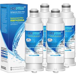 ICEPURE DA97-17376B Refrigerator Water Filter Replacement for DA97-08006C, HAF-QIN, HAF-QIN/EXP, RF23M8070SG, RF23M8070SR, RF23M8090SG, RF23M8090SR,RF23M8570SR, RF23M8590SG, BRF425200AP, 4PACK