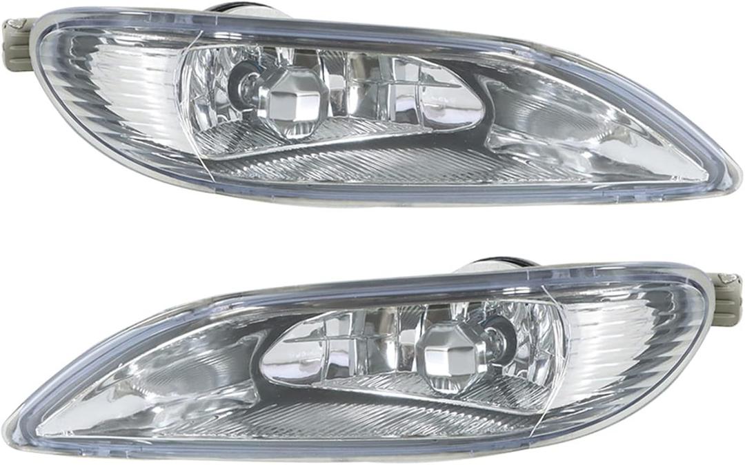 WFLNHB 2Pcs Driving Fog Lights Lamp Replacement for Camry 2002 2003 2004 Corolla 2005-2008 Solara 2002 2003 with 9006 12V 55W Halogen Bulbs Fog Light