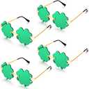 Yexiya 3 Pairs St. Patrick's Day Glasses St. Patrick's Day Accessories Irish Shamrock Sunglasses Decor Party Favors Supplies Irish Leprechaun Costume Green Sunglasses Accessories for Women Men