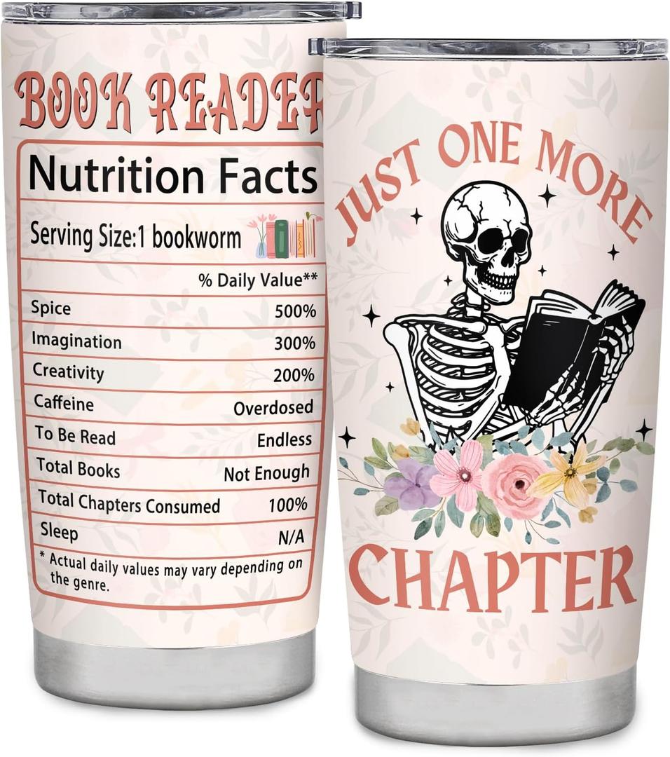 Book Lovers Gifts: Literary Gift Ideas for Reading Lovers - Bookworm Gifts for Birthday, Christmas, Graduation - Book Reader Travel Coffee Tumbler Mug 20oz