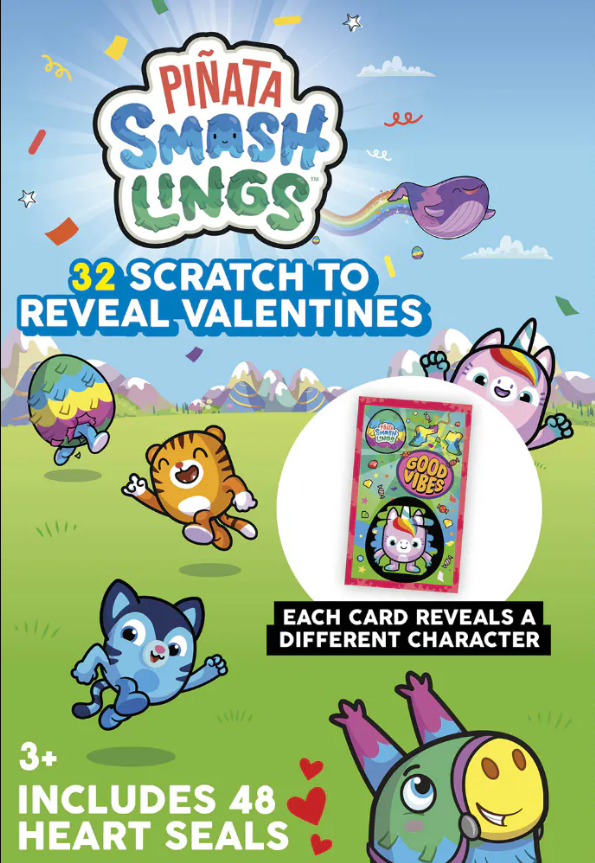 Pinatas Smash Lings 32 Scratch to reveal Valentines (2 Packs)