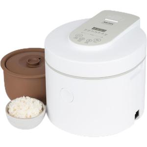 AROMA Professional Rice Cooker with Purple Clay Cooking Pot, 6-Cup (Uncooked) / 12-Cup (Cooked), Healthy Grain Multicooker, Natural Ceramic, 3 Qt, White, ARC-7206P