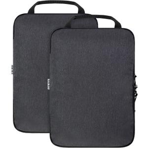 Compression Packing Cubes for Travel Accessories, 2 Set Compression Bags Travel Cubes for Packing Suitcase Luggage Organizer Bags Set, Black
