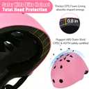 Kids Bike Helmet, Toddler Helmet for Youth Boys Girls Ages 1-3/2-4/3-5/5-8/8-14 Year Old, Adjustable Fit & Lightweight, Multi-Sport Safety for Skateboard Skating Bicycle Scooter Cycling, Pink