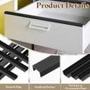 uxcell Aluminum Alloy Cabinet Edge Protectors,18",Black 4pcs