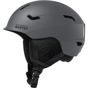 OutdoorMaster Deer Ski Helmet,Snowboard Helmet for Adults - Durable PC Shell, Protective EPS Foam & 12 Cooling Vents -Snow Helmets for Men, Women & Youth (Small, Matte Grey)