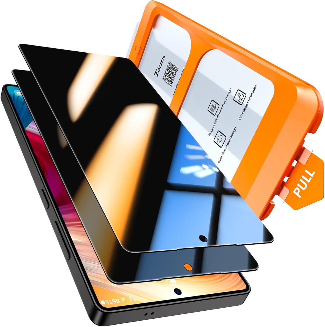 TOCOL for Samsung Galaxy S25 Ultra Privacy Screen Protector 9H Hardness Military Grade Shatterproof HD Tempered Glass 2 Pack