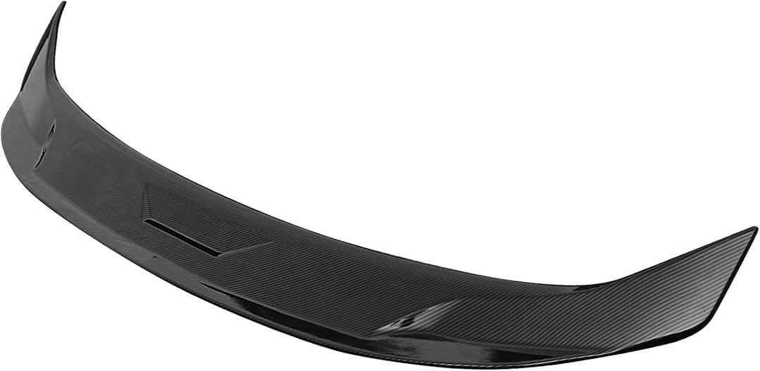 IKON MOTORSPORTS, Trunk Spoiler Compatible with 2022-2025 Honda Civic Sedan 4-Door, JDM Style ABS Plastic Rear Tail Trunk Wing Spoiler Lip Carbon Fiber Print