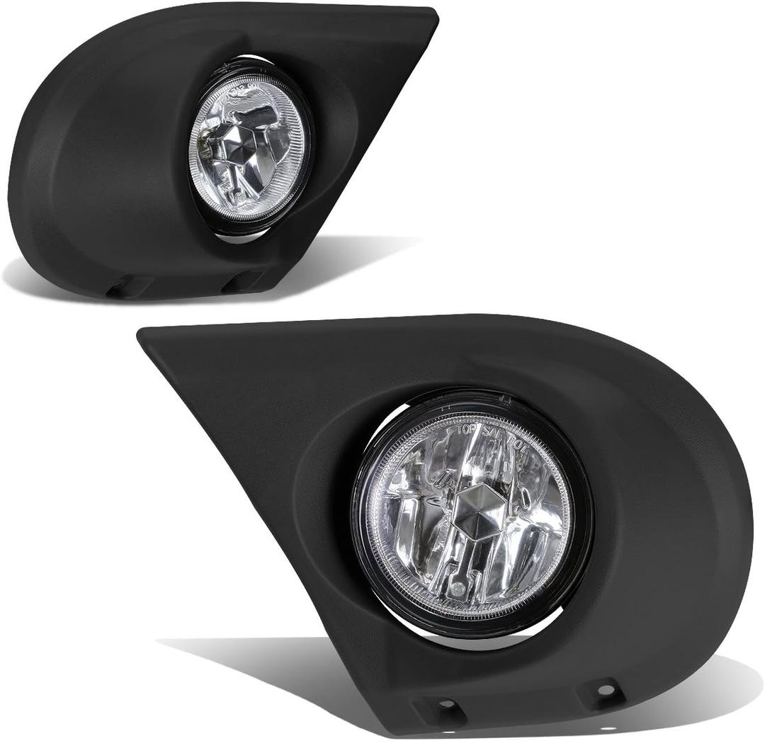 Auto Dynasty Fog Lights Assembly Compatible with 2003 2004 2005 Honda Pilot Front Bumper Driving Fog Lamps w/Bezel, Driver and Passenger Side, Clear Lens