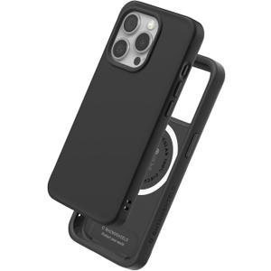 RhinoShield Case Compatible with Magsafe for iPhone 15 Pro Max | SolidX - Reinforced Shock-Absorbing Slim Design Protective Cover with 3.5M / 11ft Drop Protection - Classic Black