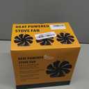 VODA Wood Stove Fan Heat Powered Fireplace Fans Non Electric, 8 Blades Heat Activated Thermal Fan for Wood Burning Stove/Pellet/Log Burner, w/Stove Accessories Thermometer