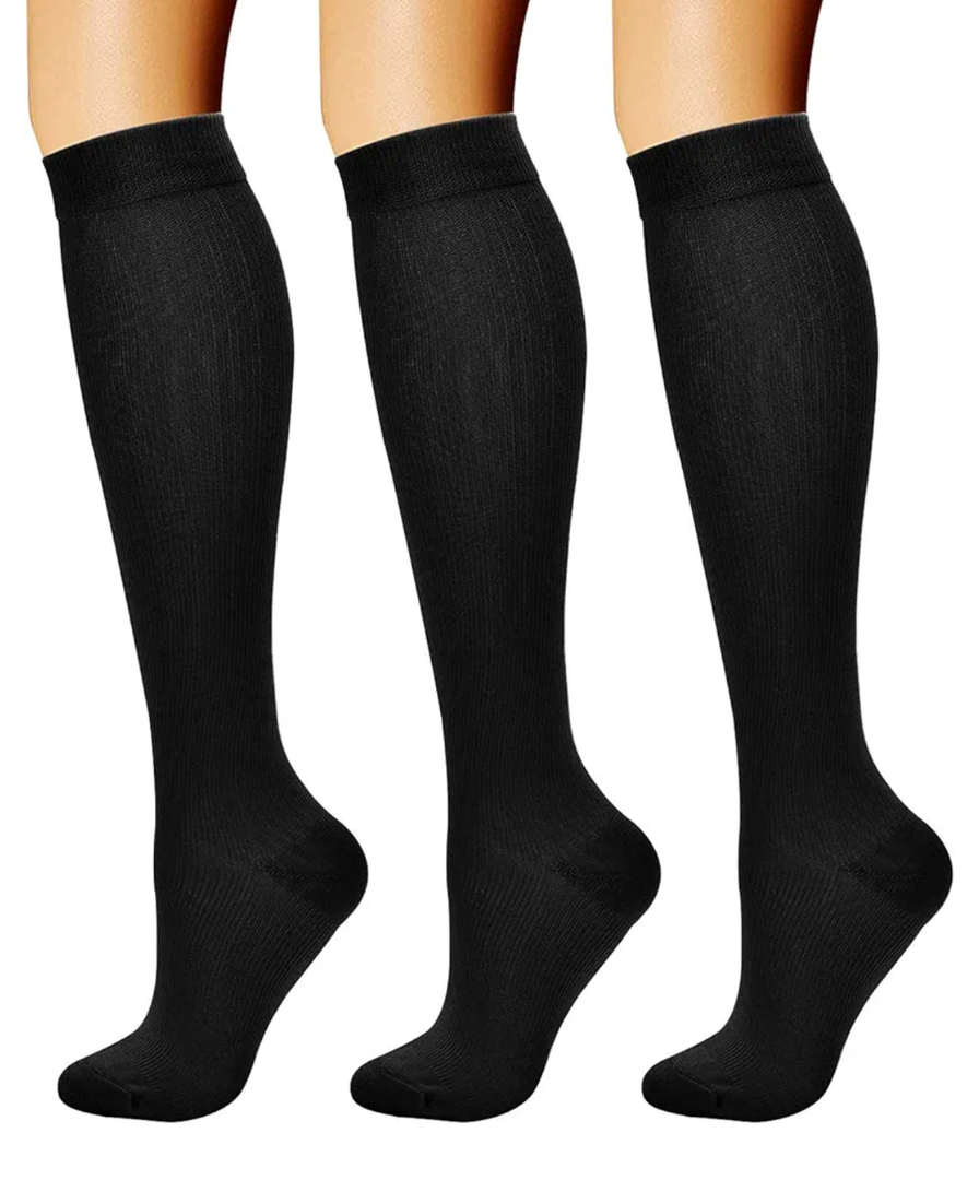 CHARMKING Compression Socks for Women & Men Circulation (3 Pairs) 15-20 mmHg is Best Support for Athletic Running Cycling S/M