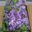 Lvydec Wisteria Artificial Flowers Garland, 4 Pcs Total 28.8ft Artificial Wisteria Vine Silk Hanging Flower for Home Garden Outdoor Ceremony Wedding Arch Floral Decor (Light Purple)