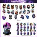 Wolf Birthday Decorations,Galaxy Wolf Party Decorations,Animal Birthday Party Supplies Include Backdrop Banner Balloon ,Cake Toppers,Swirls for Boys Girls Baby Shower