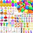 100 PCS Prefilled Easter Eggs with 6 Surprise Golden Eggs & Assorted Toys, Plastic Fillers with Toys for Kid Toddler Boys Girls Party Favors Easter Basket Stuffers