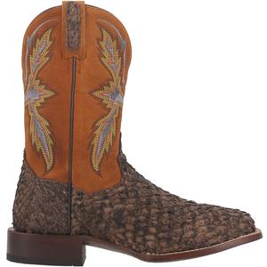 Dan Post Mens Dorsal Embroidered Square Toe Casual Boots Mid Calf - Brown (9 Wide, Tobacco)
