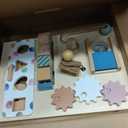 Tiny Land Wooden Baby Walker with Activity Center, Montessori Push Walker