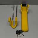 Tevlaphee Steering Wheel Lock - Heavy Duty Antitheft Device and Car Security Lock with Adjustable Locking and 3 Keys - Great Vehicle and Truck Deterrent (Yellow)