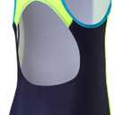 J.E Sterguard Athletic Girls' One Piece Swimsuits Girls Bathing Suits Pro for Practice Black Girl Swimsuit Size 6-16 1880-HP (Blue)