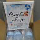 Roowest Bottle Chug Baby Shower Games Favors Including 18 Pcs Bottles with 1 Bottle Chug Wooden Sign for Gender Reveal Baby Shower Party Supplies(Blue,Bear)