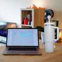 4 x Compatible with Stanley Cup Accessories, 2PCS Butterfly Letter Charms with 4PCS 10mm Stanley Straw Cover Cap for Stanley Cup 30&40 Oz, Silicone Stanley Straw Toppers for Stanley Tumbler(O)