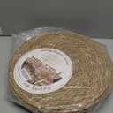 Defined Deco Woven Placemats Set of 10, 13" Round Rattan Placemats,Natural Hand-Woven Water Hyacinth, Farmhouse Weave Place Mats, Rustic Braided Wicker Table Mats for Dining Table, Home, Wedding