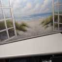 Window Beach Wall Art Prints Large tropical Seascape Picture Coastal Ocean Landscape Canvas Bedroom Blue Ocean Artwork Relaxing Living Room Sea Scene Painting Horizontal Summer Seascape Decor 48 x 24