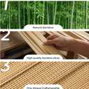 UNISHADES No Drill Cordless Bamboo Roman Shades, Light Filtering Woven Natural Bamboo Window Covering, Easy Install Roman Style Shade, for Window Size 43" W 64" H - Carbonized