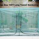 Poray Large Tunnel 10FTx6FT Plant Netting Cover, 6FT Tall Crop Cage Tomato Netting,Pest Guard Cover for Vegetables &Fruits,Durable Gardening Net for Plant and Animal
