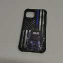 DAIZAG Compatible with iPhone 12/12 Pro Case,All-Round Protection Shockproof Anti-Scratches TPU Cover,Cases for Man Woman-US Police American Flag