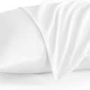 Toddler Travel Pillow Cases Set of 2, 600 Thread Count 100% Egyptian Cotton Pillow Covers for Boys and Girlswith Zipper Closure, 12" x 16" (White, Zipper Closure -12" x 16")