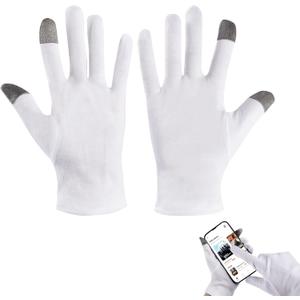3 Pairs Touch Screen Moisturizing Gloves,Cotton Moisturizing Gloves Overnight,Cotton Gloves for Dry Hands Sleeping,Eczema Gloves for Women,Repair Rough Cracked Dry Chapped Hands Skin.