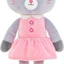 Lazada Stuffed Cat Dolls Animal Kitty Plush Toy Baby Girl Gifts Gray with Hair Band 16"