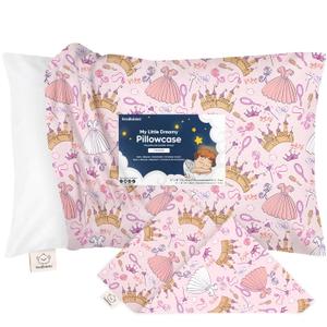 KeaBabies Toddler Pillowcase 13"x18" - Organic Cotton Toddler Pillowcase for Kids, Boys,Girls,Soft & Durable Cotton Cover for Miniature Sleepy Pillows,Cute Colors,Pillow Sold Separately(Dear Princess) (1pk, Standard 13x18)