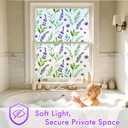 SOMWISE Frosted Glass Window Privacy Film with Tools, Heat Blocking, Anti-UV, Anti-Glare, Static Cling, Decor for Home Bathroom Door, Renter Friendly, Removable, Reusable, Purple 45Inchx157Inch