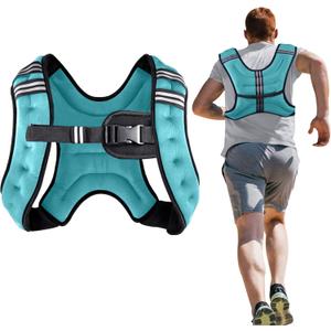 Henkelion Weighted Vest Weight Vest for Men Women Kids Weights Included, Body Weight Vests Adjustable for Running, Training Workout, Jogging, Walking - Blue - 8 Lbs