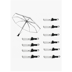 18 Pack Clear Umbrella, Transparent Folding Automatic Open Close Travel Umbrellas for Rain,Wind and Snow, Lightweight Portable Windproof Umbrella for Adult Unisex