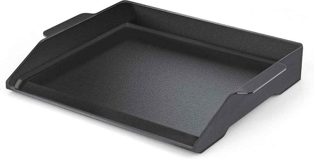 Universal Cast Iron Griddle 17" X 13",Stove Top Griddle for Gas Grills,Fire Pits,And Ovens,Nonstick Coating Teppanyaki Grill Pan for Stove Top With Extra High Sidewalls for Outdoor Cooking