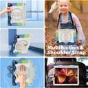 For iPad Air 5th 4th Generation 10.9 inch Case with Screen Protector [15ft Drop Protection] iPad Pro 11 Case 4th 3rd 2nd 1st Gen (2022 2021 2020 2018) for Kids W/ 360 Stand Hand/Shoulder Strap (Blue)