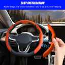 Car Steering Wheel Cover, 3PCS/Set Anti-Skid Segmented Vehicle Protector, Butterfly Comfortable Grip Automotive Interior Protective Guard Accessories, Universal for SUV, Sedan, Truck (Orange)