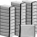 Riakrum 30 Pack Clear Zippered Storage Bags, 15x11x4 inches, Vinyl Plastic Sweater Sheet Organizers Storage Bags, PVC, for Clothes, Sheet, Blankets, Fabrics Organizers (Black)