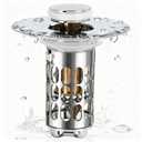 Bathroom Sink Drain Strainer, Universal 3 in 1 Bathroom Sink Stopper, Pop Up Bathroom Sink Drain Stopper with Removable Bathroom Sink Stopper Hair Catcher Basket, for 1.1 to 2.36''Hole