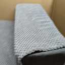 DUMOS Dog Stairs for Small and Medium Dogs, 3-Step Pet Steps with High-Density Foam, Indoor Non-Slip Pet Ramp for Puppy and Older Dogs Cats, Dog Bed Stairs for Couch and Sofa, Grey