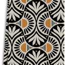 Abstract Boho Floral Kitchen Towels, Mid Century Modern Flower Dish Tea Towels for Kitchen Decor, Vintage Botanical Art Deco Decorative Hand Towel for Bathroom, 16x24 Inches (Sunrise)